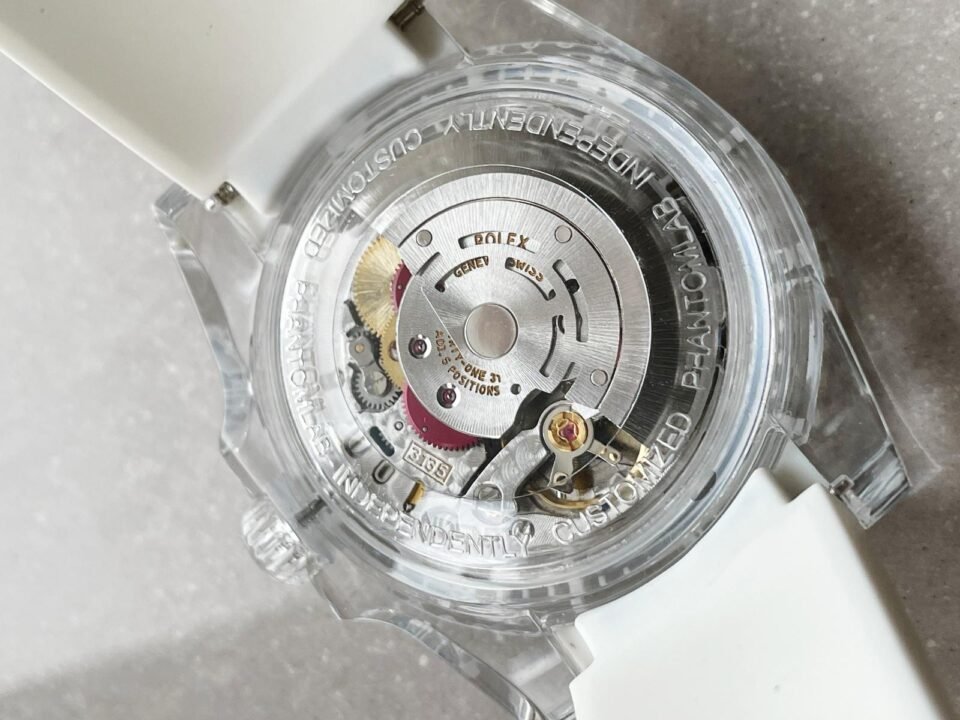 Submariner Phantomlab Transparent 5GF Best Edition Blue Fruit Dial on White Rubber Strap VR3135 - Image 11