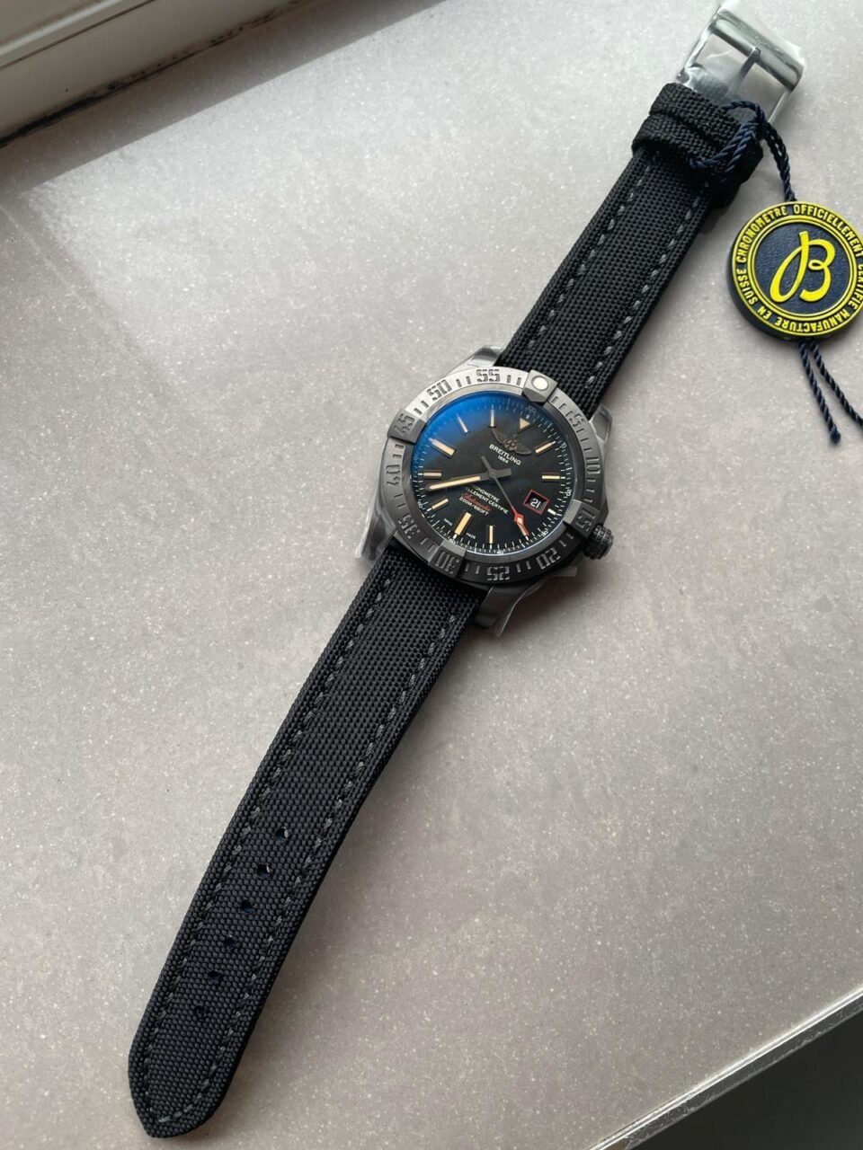 AVENGER BLACKBIRD 44MM DLC GF 1:1 BEST EDITION TITANIUM CASE BLACK DIAL ON BLACK RUBBER STRAP A2824 V4 - Image 9