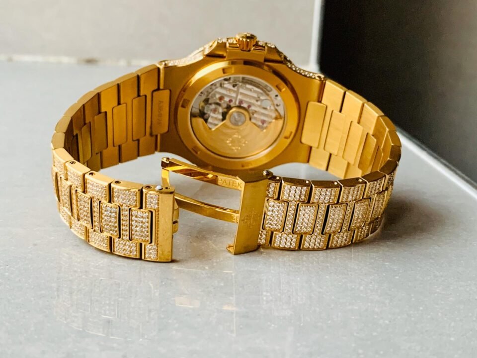 ICED Nautilus Jumbo 5711 YG TWF Full Paved Diamonds Dial Case and Bracelet A324 - Image 7