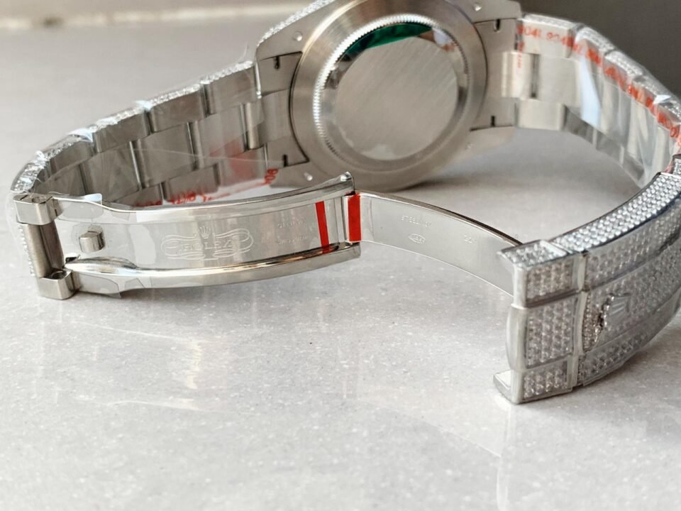 OYSTER PERPETUAL 41mm 904L SS MOISSANITE DIAMONDS BRACELET AND DIAL A2824 iced out - Image 7