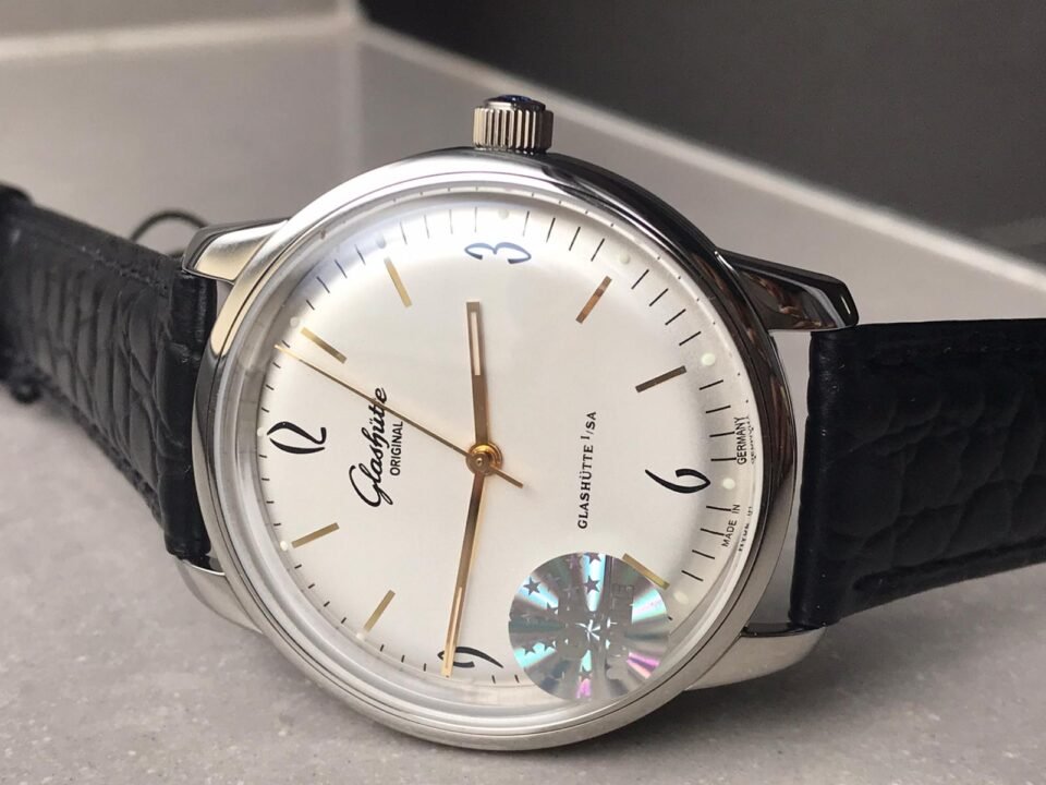 Senator Automatic GF SS White Dial on Black Leather Strap A3959 - Image 3