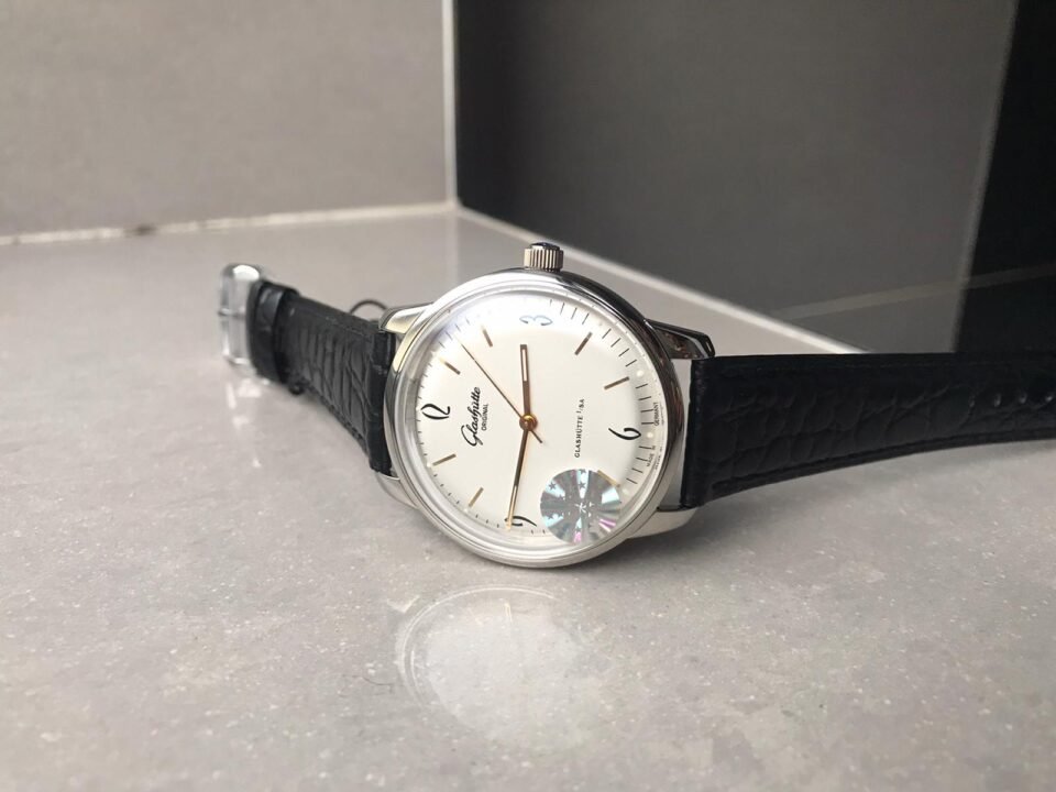 Senator Automatic GF SS White Dial on Black Leather Strap A3959 - Image 4
