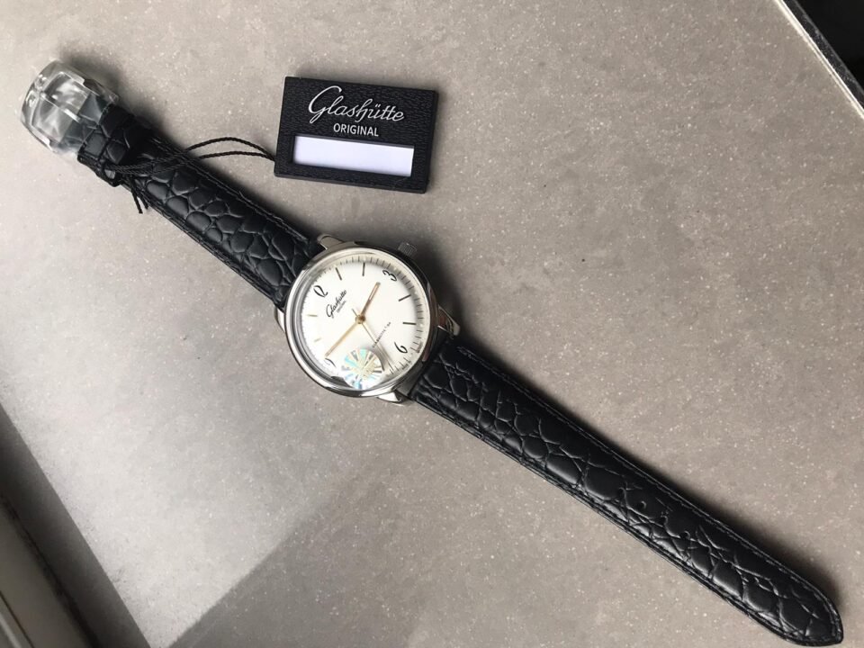 Senator Automatic GF SS White Dial on Black Leather Strap A3959 - Image 5