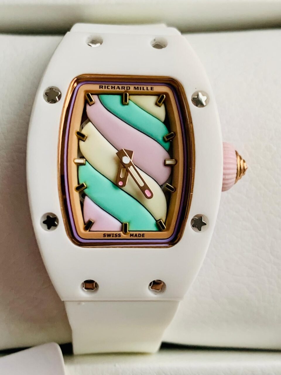 RM07-03 Candy Watch OXF Best Edition Colourful Dial on White Rubber Strap MIYOTA 6T51