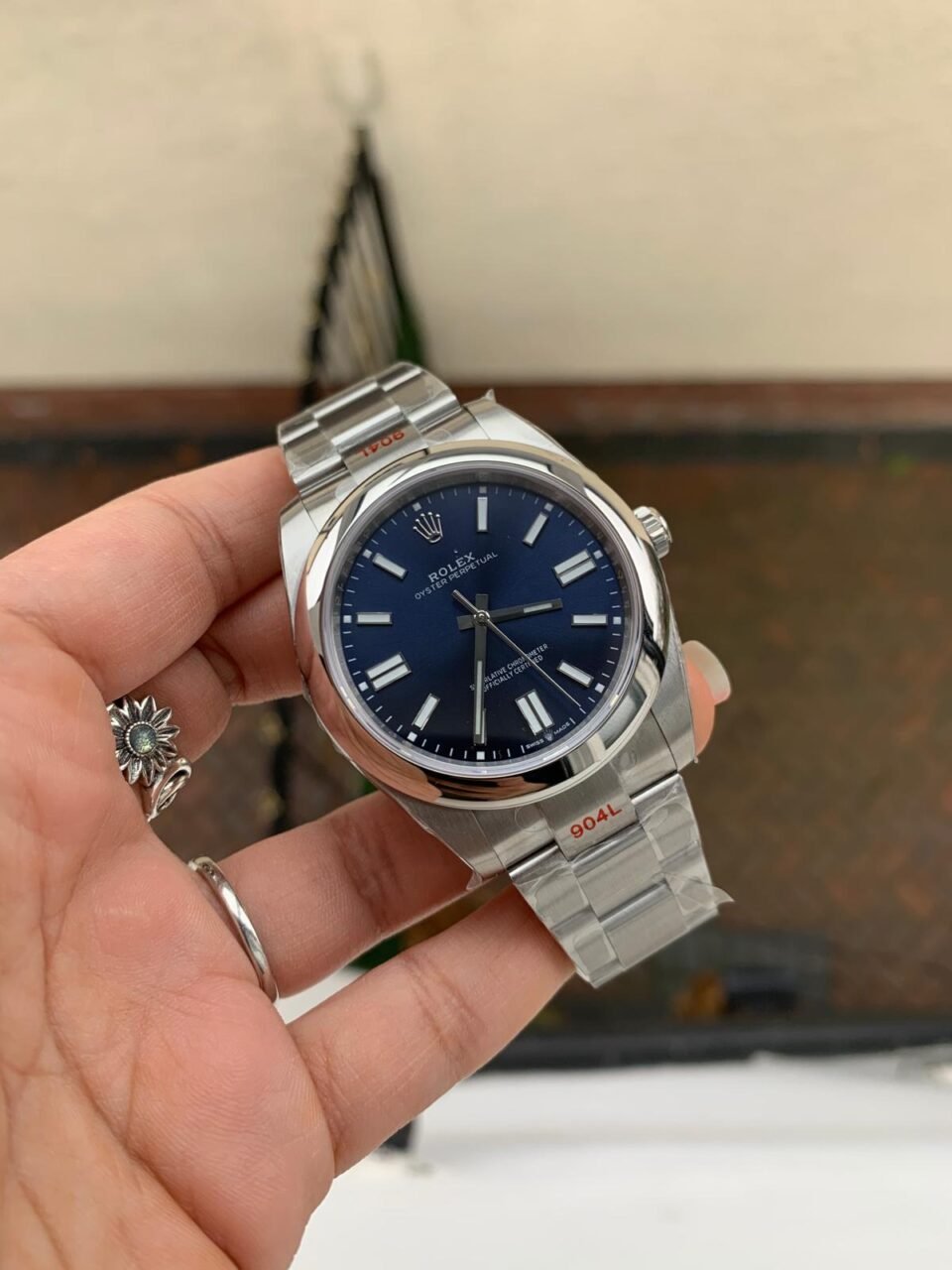 OYSTER PERPETUAL EW FACTORY BRIGHT BLUE dial 41MM Asian 3230 automatic movement - Image 3
