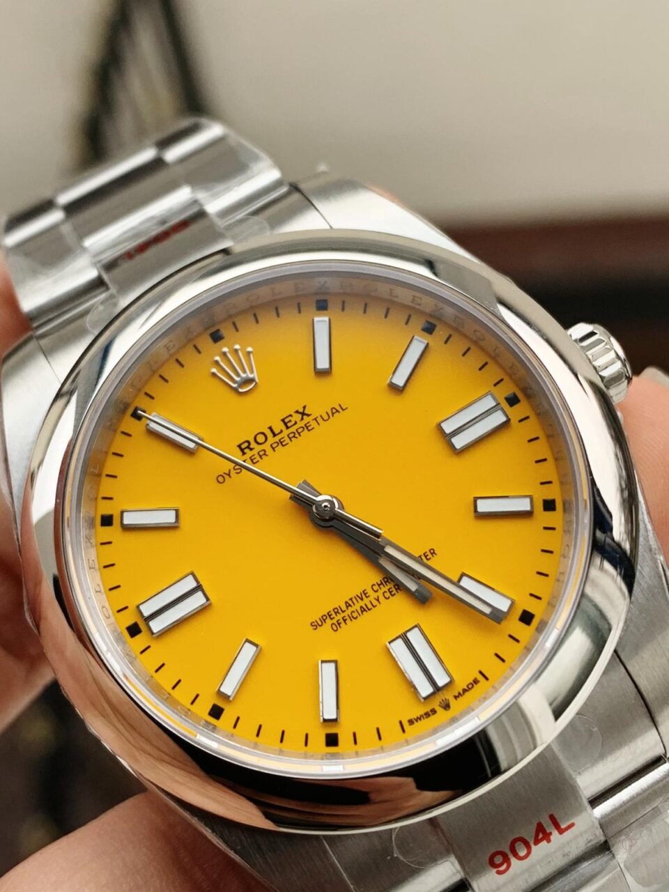 OYSTER PERPETUAL EW FACTORY YELLOW DIAL 41MM Asian 3230 automatic movement - Image 5