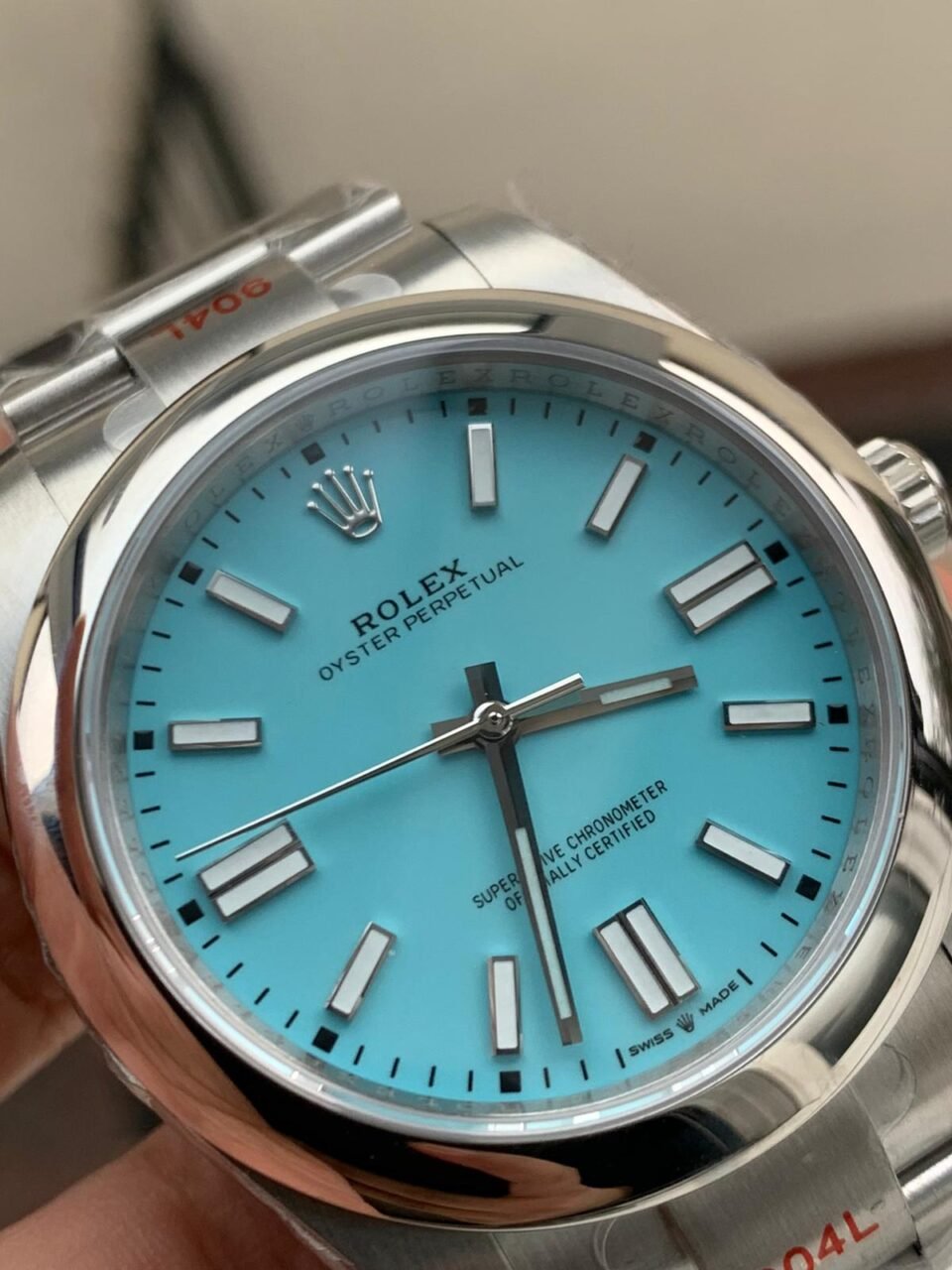 OYSTER PERPETUAL EW FACTORY TURQUOISE DIAL 41MM Asian 3230 automatic movement - Image 4