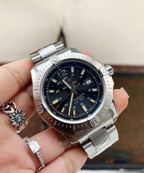 Colt Automatic 44mm SS GF 1:1 Best Edition BLACK Textured Dial on SS Bracelet A2824