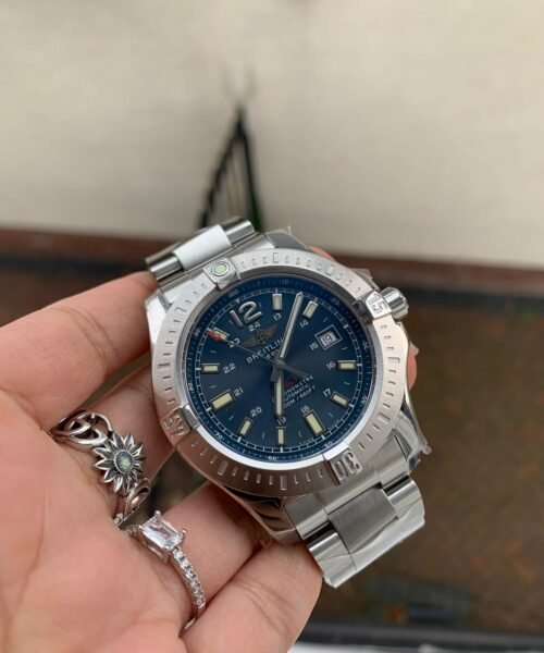 Colt Automatic 44mm SS GF 1:1 Best Edition BLUE Textured Dial on SS Bracelet A2824