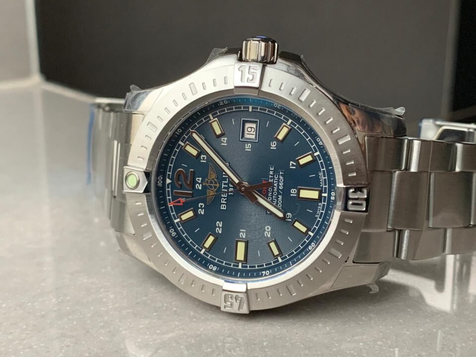 Colt Automatic 44mm SS GF 1:1 Best Edition BLUE Textured Dial on SS Bracelet A2824 - Image 4