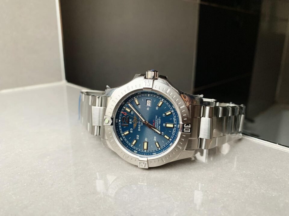 Colt Automatic 44mm SS GF 1:1 Best Edition BLUE Textured Dial on SS Bracelet A2824 - Image 5