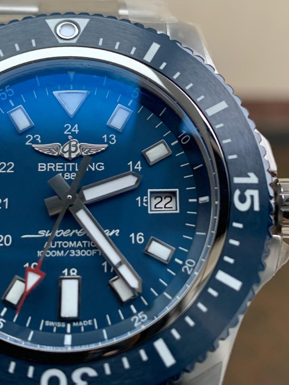 Superocean 44mm Special GF 1:1 Best Edition Blue Dial on SS Bracelet A2824 - Image 4