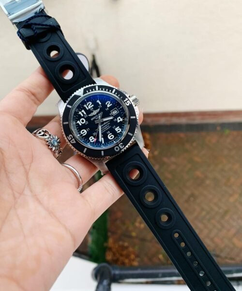 SuperOcean II 44mm GF 1:1 Best Edition Black Dial on Black Rubber Strap A2824