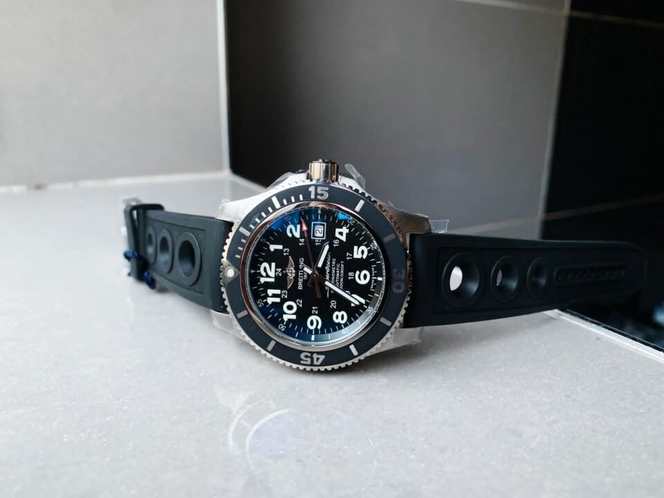 SuperOcean II 44mm GF 1:1 Best Edition Black Dial on Black Rubber Strap A2824 - Image 5