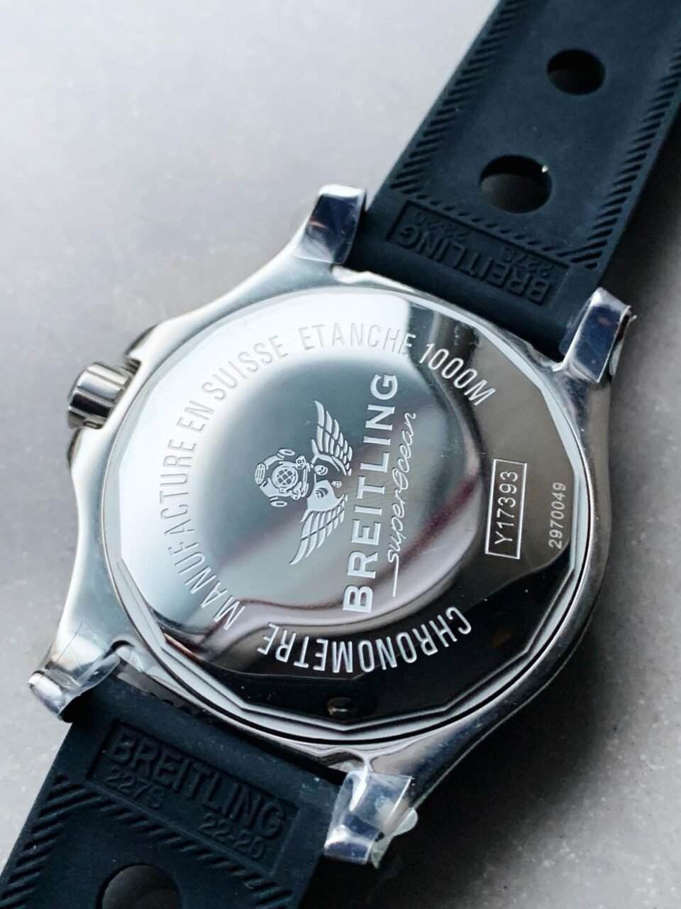 Superocean 44mm Special GF 1:1 Best Edition Black Dial on Black Rubber Strap A2824 - Image 4
