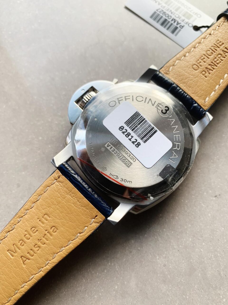 PAM 927 Luminor Due VSF Best Edition Blue Dial on Blue Leather Strap AXXXIV - Image 4