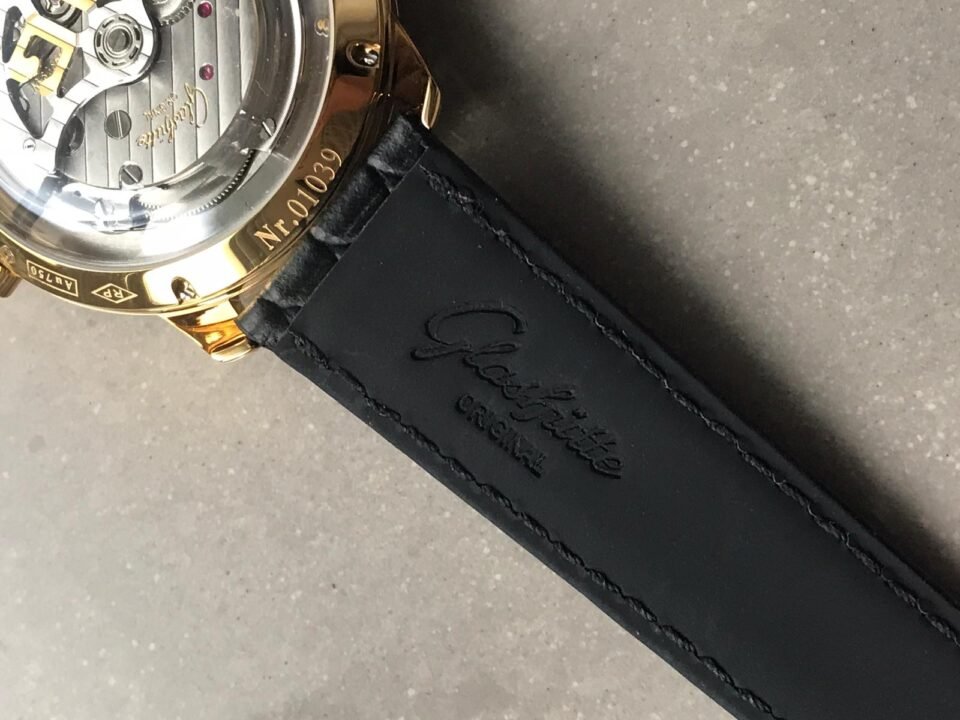 Senator Automatic GF SS Black Dial on Black Leather Strap A3959 - Image 8