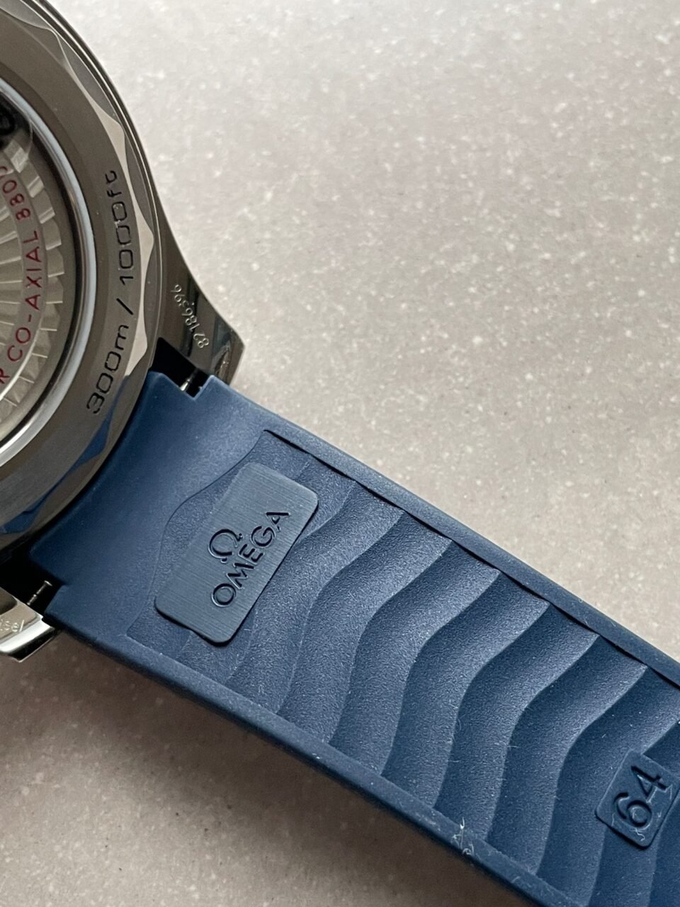 2018 Seamaster Diver 300M VSF 1:1 Best Edition Blue Ceramic Grey Dial on blue rubber strap Strap A8800 - Image 11
