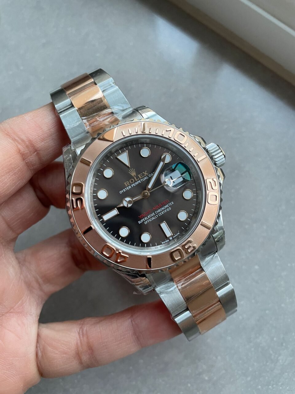 Yacht-Master 126621 904L/RG VSF 1:1 Best Edition Brown Dial On 904L/RG Bracelet VS3235 - Image 9