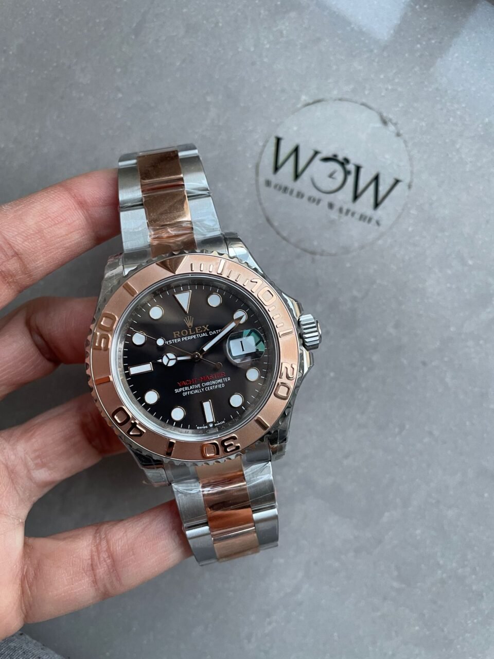 Yacht-Master 126621 904L/RG VSF 1:1 Best Edition Brown Dial On 904L/RG Bracelet VS3235