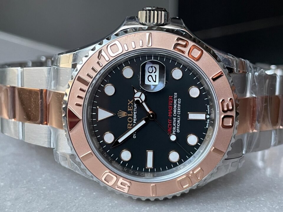 Yacht-Master 126621 904L/RG VSF 1:1 Best Edition Black Dial On 904L/RG Bracelet VS3235 - Image 4