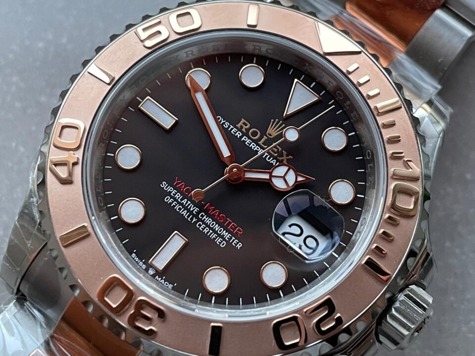 Yacht-Master 126621 904L/RG VSF 1:1 Best Edition Black Dial On 904L/RG Bracelet VS3235 - Image 6