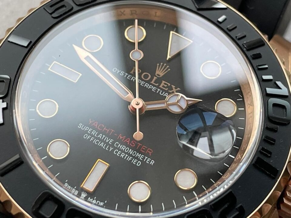 Yacht-Master 40mm 126655 RG Black Dial on Rubber Strap Clean VR3235 - Image 7