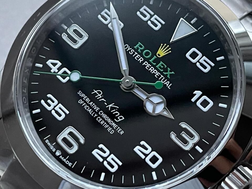 Air-King 40mm 126900 904L SS Black Dial Numerals on SS Bracelet Clean VR3230 - Image 6