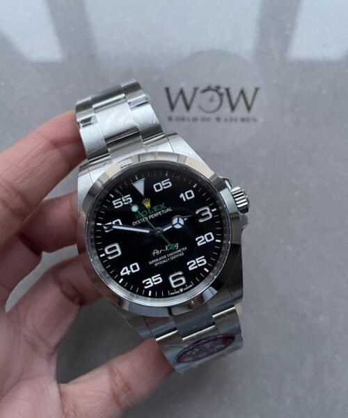 Air-King 40mm 126900 904L SS Black Dial Numerals on SS Bracelet Clean VR3230