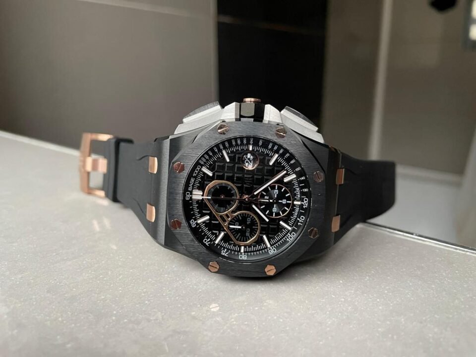 Royal Oak Offshore Chronograph CER Black Dial on Rubber Strap APF A3126 Mod - Image 10