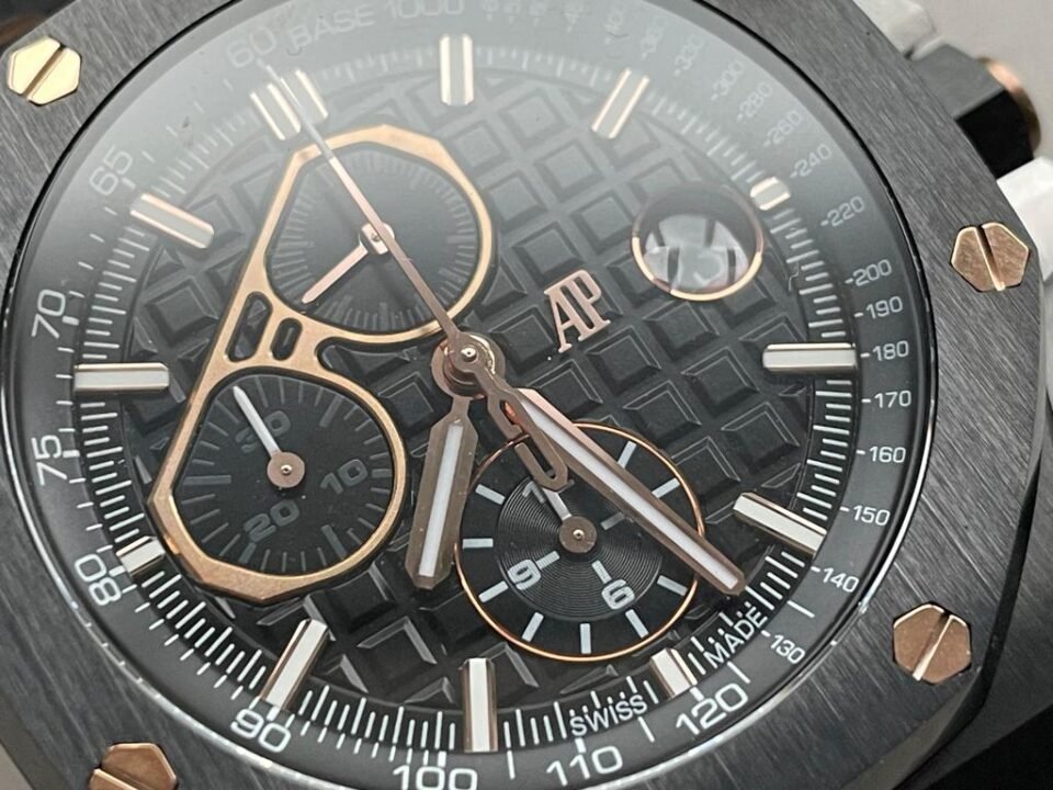 Royal Oak Offshore Chronograph CER Black Dial on Rubber Strap APF A3126 Mod - Image 8