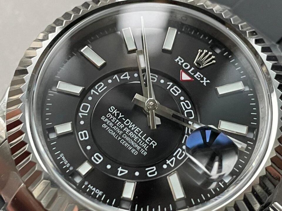 Sky-Dweller 326934 904L SS Noob 1:1 Best Edition Black Dial on Black Rubber Strap Asian 23J to 9001 - Image 7