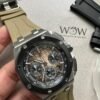 APF Royal Oak Offshore 44mm SS Black Ceramic Bezel 1:1 Best Edition Gray/Blue Dial on Gray Rubber Strap A3126
