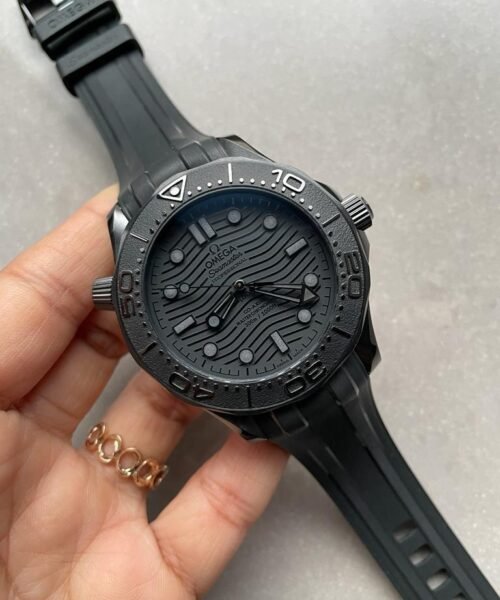 VSF Seamaster Diver Ghost 300m CER Black Dial Black Dots on Rubber Strap Asia 8806