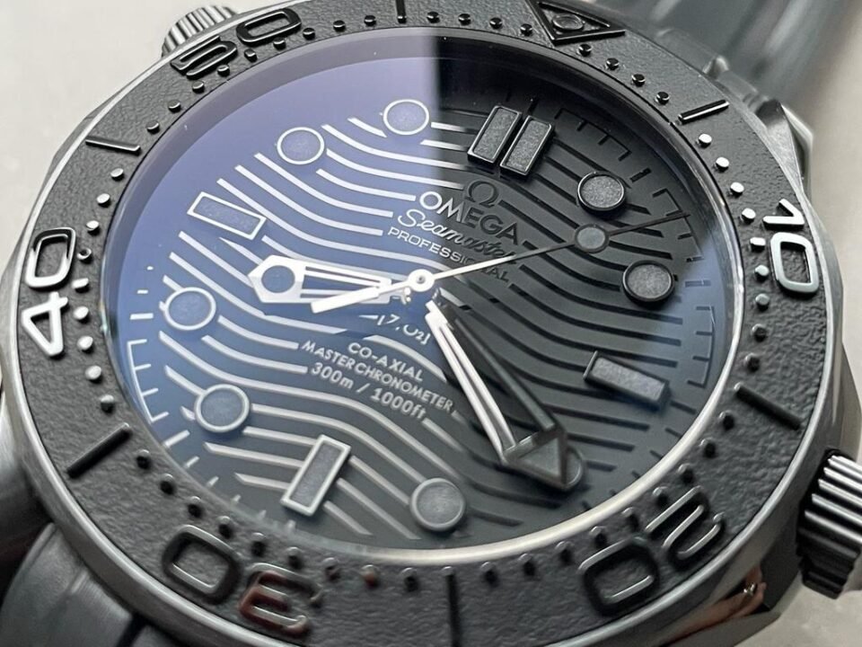 VSF Seamaster Diver Ghost 300m CER Black Dial Black Dots on Rubber Strap Asia 8806 - Image 9