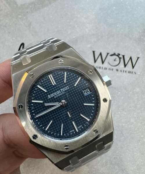XF Royal Oak "Jumbo" Extra-Thin 39mm 15202 SS Blue Dial on SS Bracelet V2 A2121