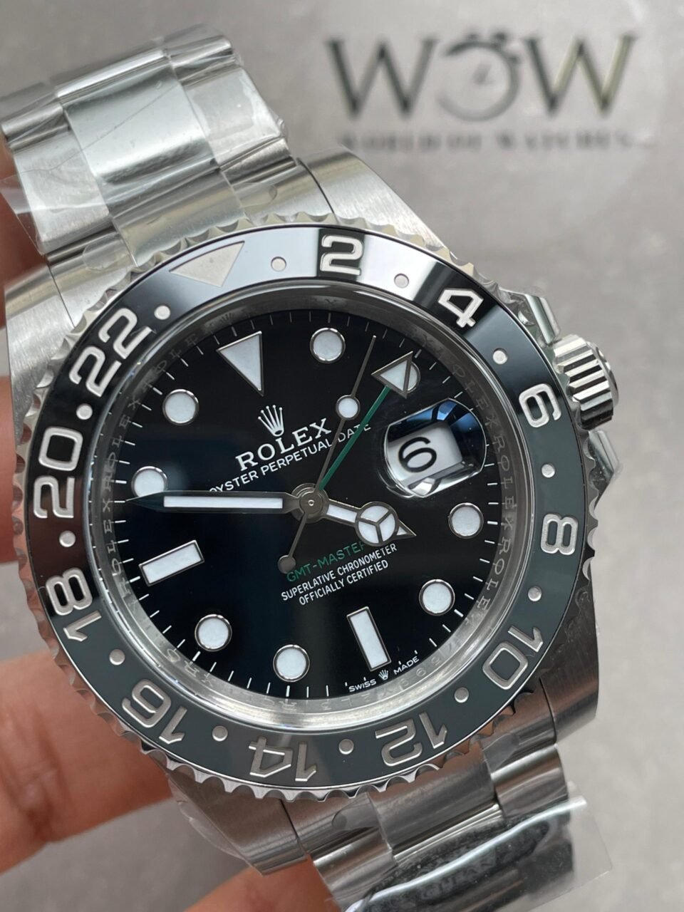 Clean GMT-Master II 126710 GRNR Bruce wayne Black/Gray Ceramic 904L Steel Clean 1:1 Best Edition on Oyster Strap DD3285 - Image 2