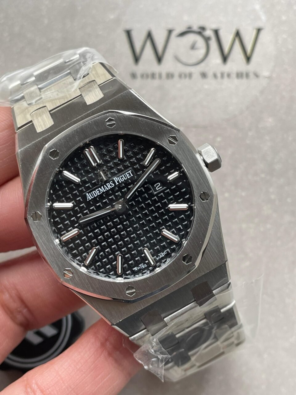 Royal Oak 77350ST 34mm SS White Dial Sticks on SS Bracelet ZF A5800