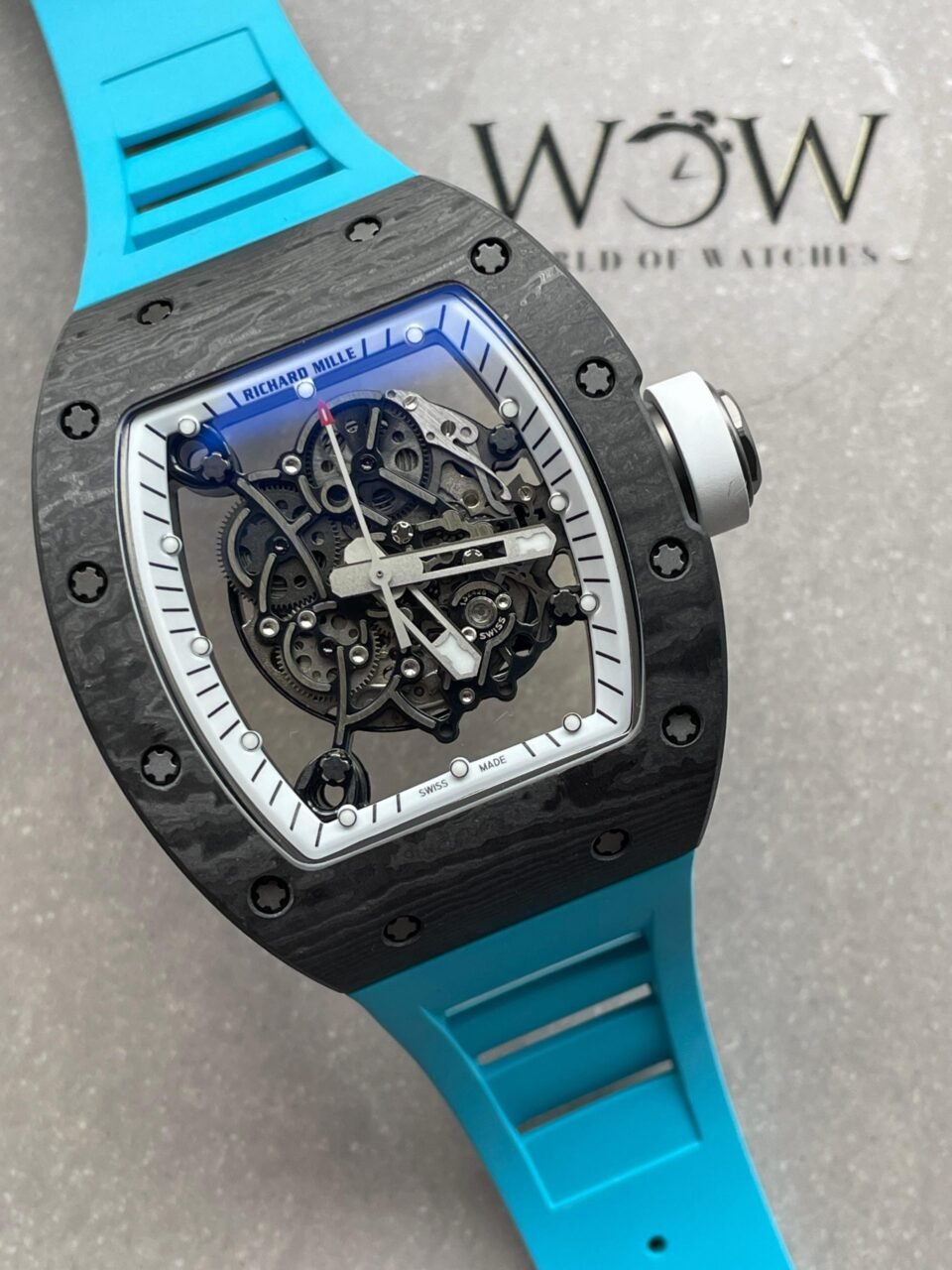 RM055 NTPT ZF 1:1 Best Edition Blue Bezel Blue Crown on Rubber Strap RMUL2 - Image 4
