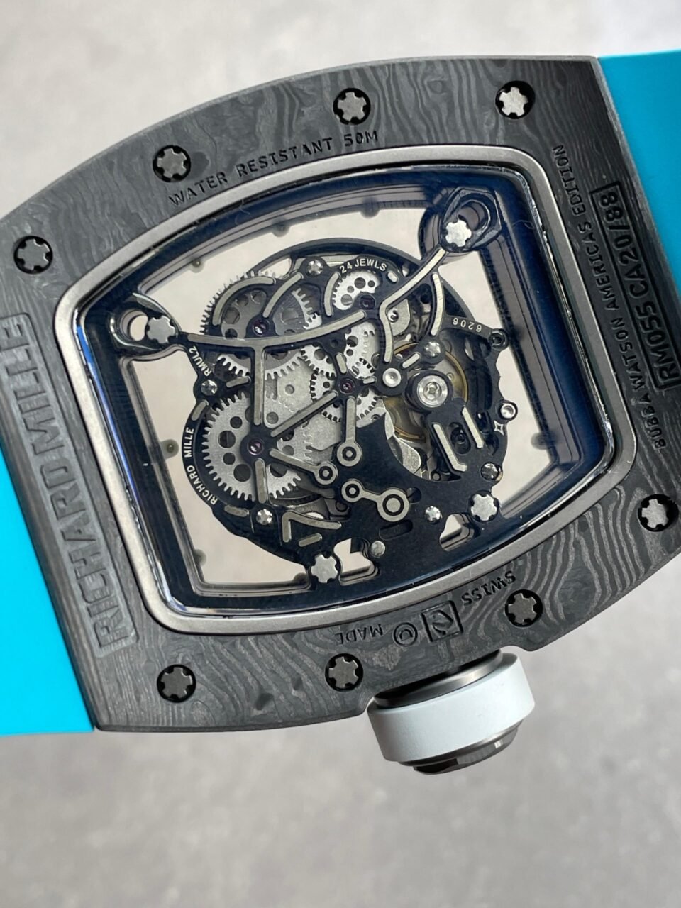 RM055 NTPT ZF 1:1 Best Edition Blue Bezel Blue Crown on Rubber Strap RMUL2 - Image 10