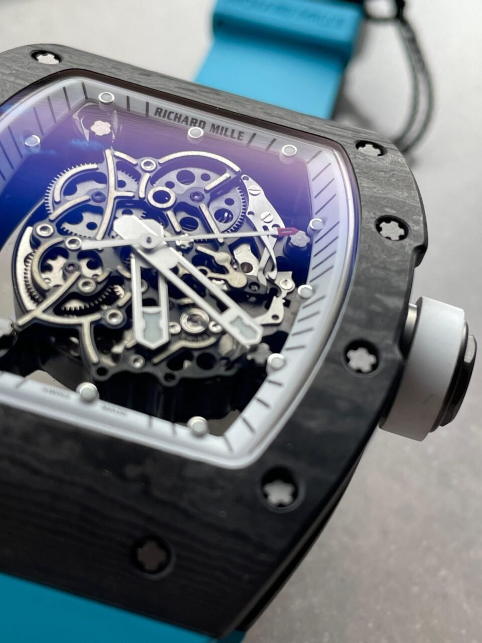 RM055 NTPT ZF 1:1 Best Edition Blue Bezel Blue Crown on Rubber Strap RMUL2 - Image 8