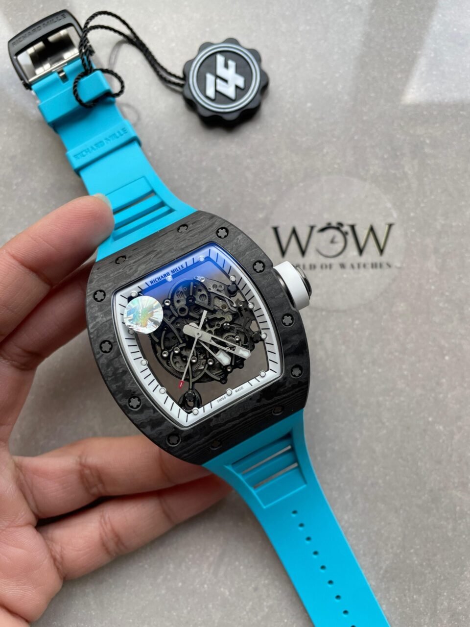 RM055 NTPT ZF 1:1 Best Edition Blue Bezel Blue Crown on Rubber Strap RMUL2 - Image 3