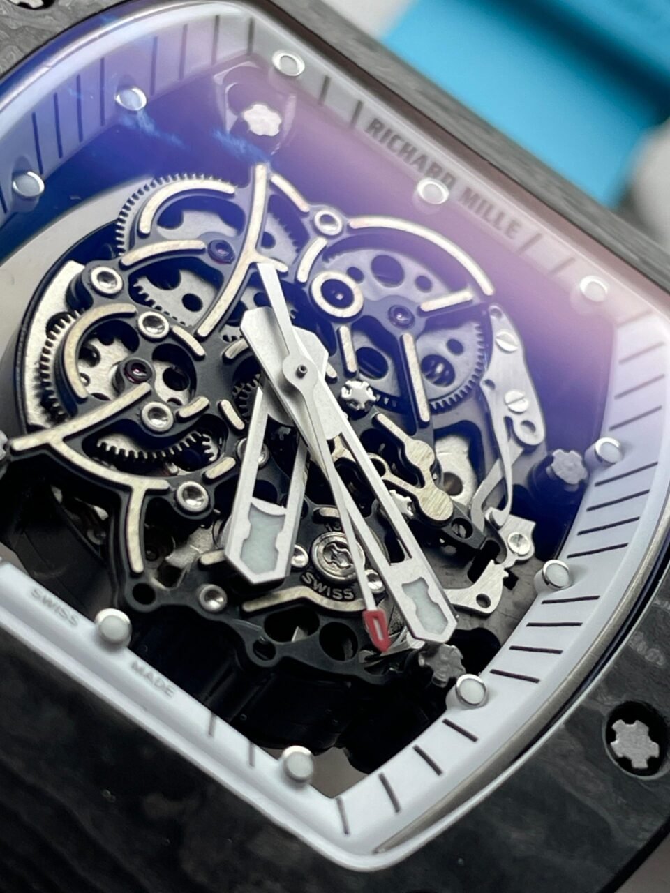 RM055 NTPT ZF 1:1 Best Edition Blue Bezel Blue Crown on Rubber Strap RMUL2 - Image 9