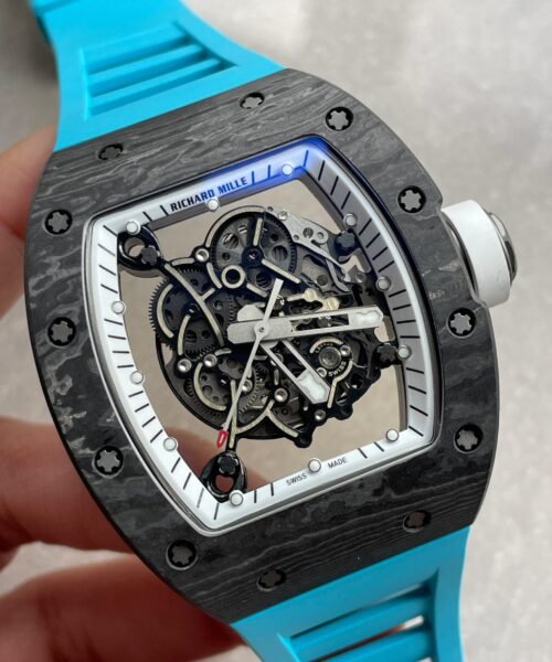 RM055 NTPT ZF 1:1 Best Edition Blue Bezel Blue Crown on Rubber Strap RMUL2