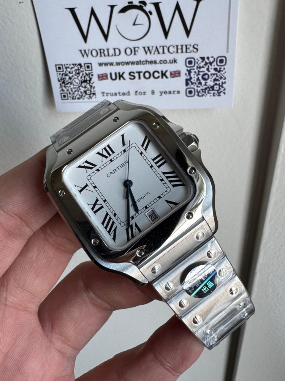 Santos de Cartier 40mm 2018 BVF 1:1 Best Edition White Dial on SS SmartLinks Bracelet MIYOTA 9015