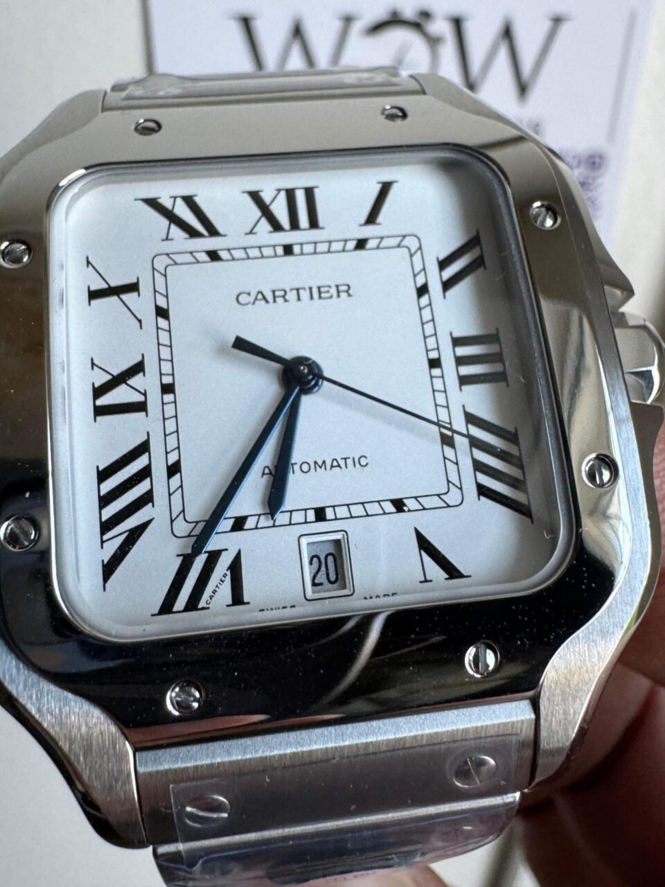 Santos de Cartier 40mm 2018 BVF 1:1 Best Edition White Dial on SS SmartLinks Bracelet MIYOTA 9015 - Image 2