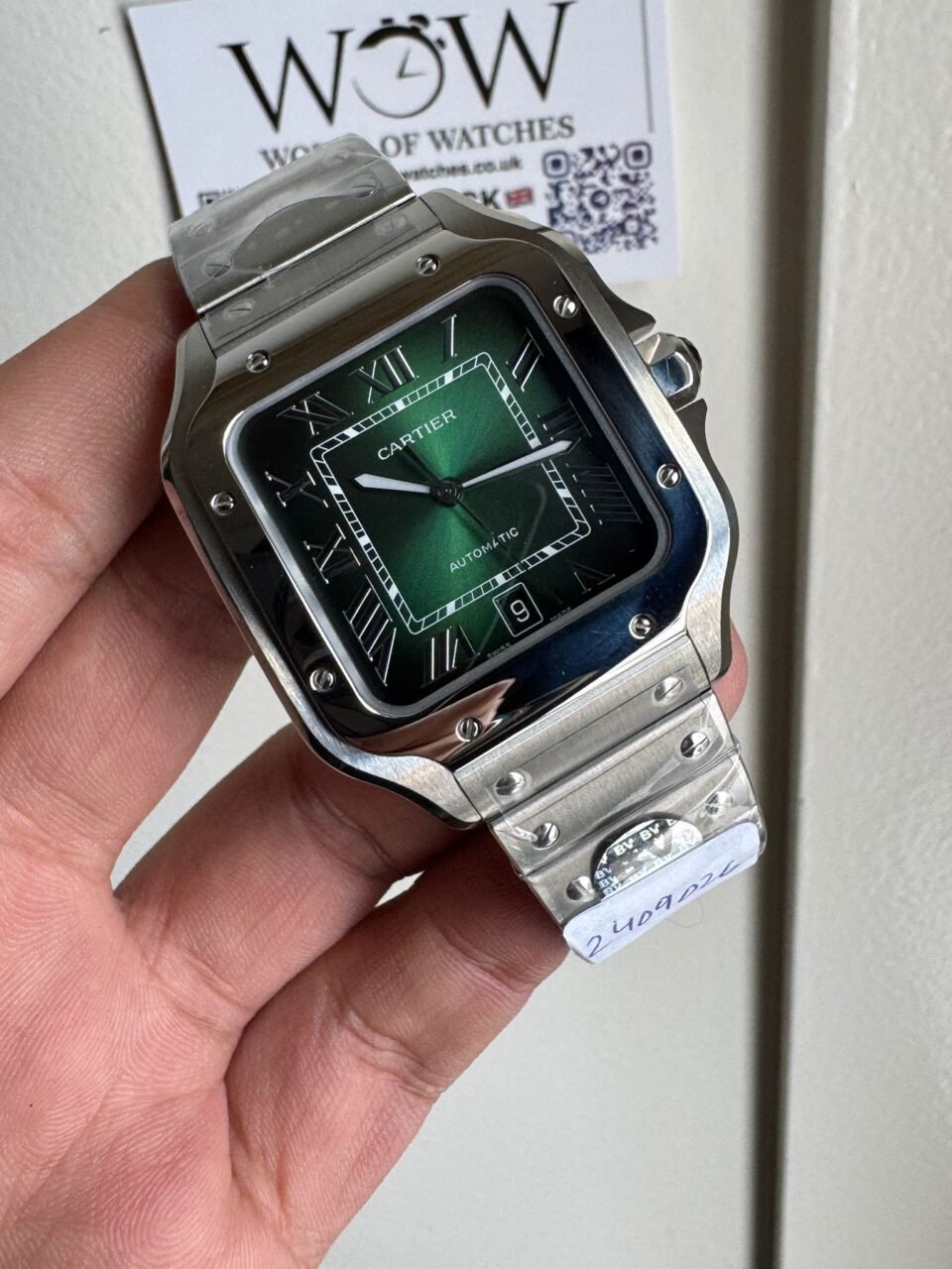 Santos de Cartier 40mm SS BVF 1:1 Best Edition Green Dial on SS SmartLinks Bracelet MIYOTA 9015
