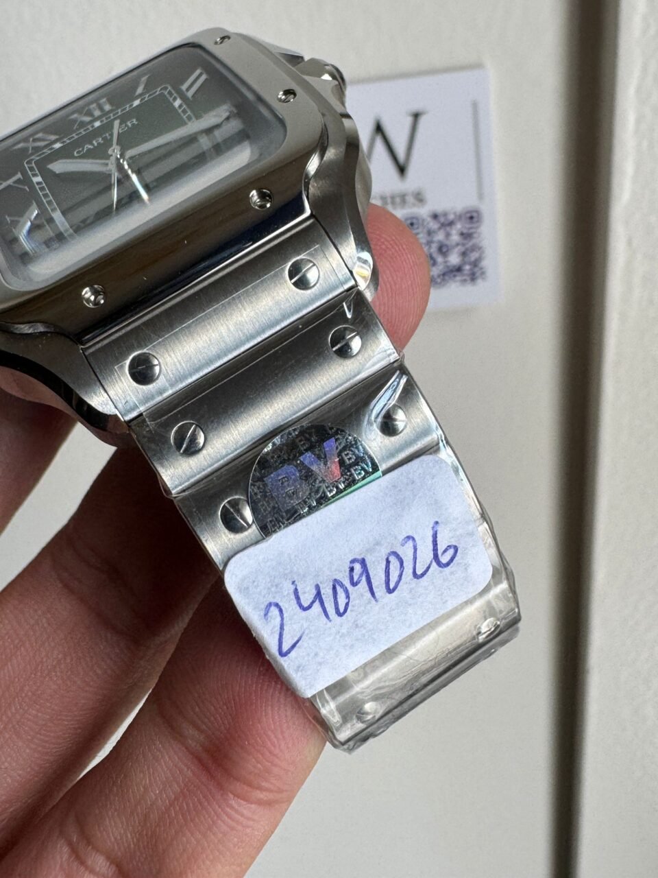 Santos de Cartier 40mm SS BVF 1:1 Best Edition Green Dial on SS SmartLinks Bracelet MIYOTA 9015 - Image 3