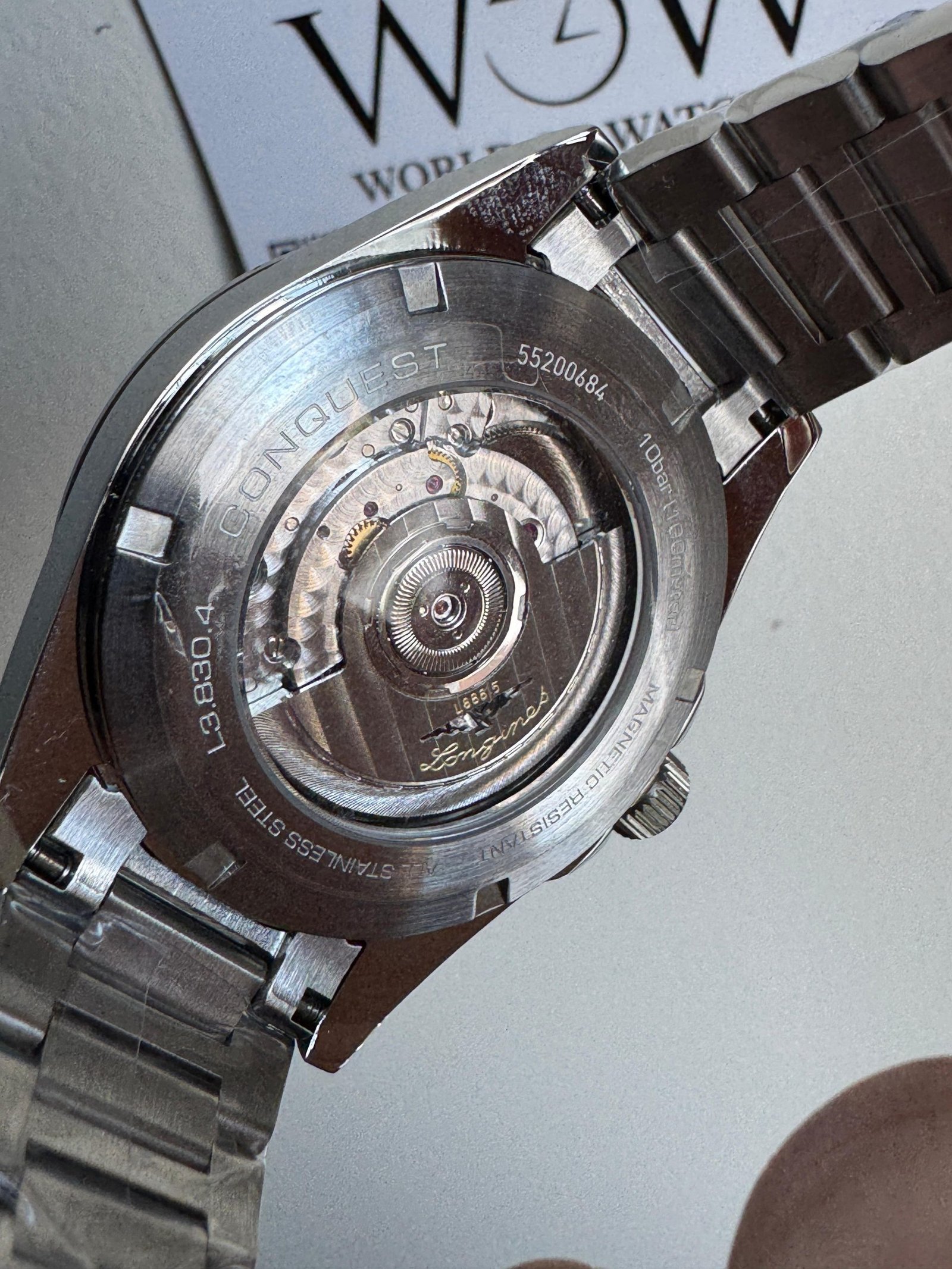 L Conquest 2023 L3.830.4.02.6 OGF blue dial SS bezel SS strap Automatic Sw200 - Image 8