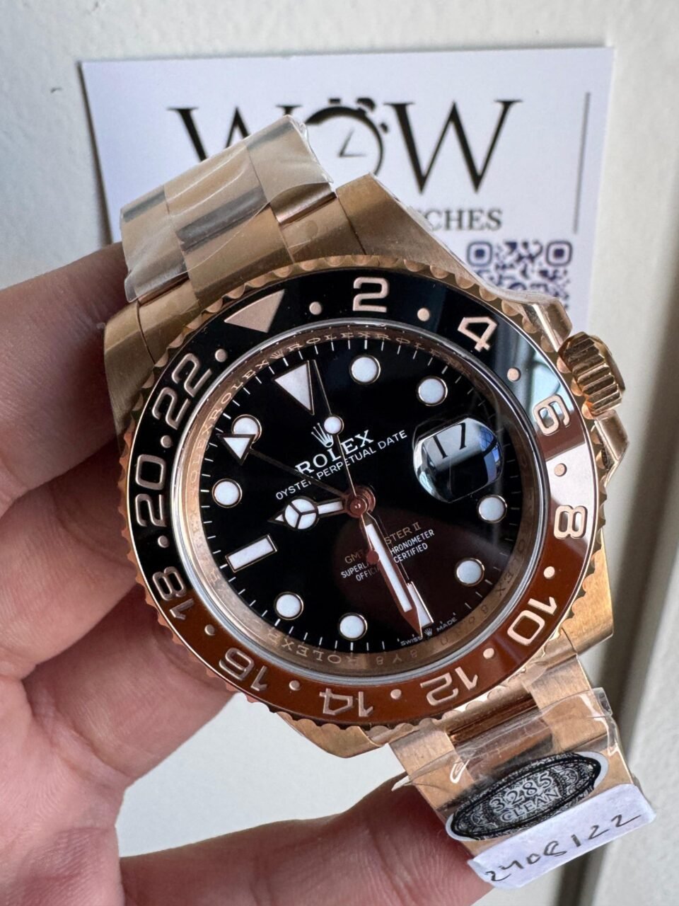 GMT-Master II 126711 CHNR Black/Brown Ceramic Everrose Clean Factory Best Edition on SS/RG Bracelet DD3285 CHS